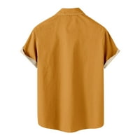Aloohaidyvio T-Shirt a férfiak számára Adapterek férfiak alkalmi szilárd gombok strand zseb Turndown Rövid ujjú ing