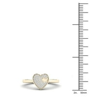 1 10 ct tdw gyémánt 10k sárga arany szívcsoport gyűrű