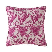 Hímzett virágos toile dekoratív párna, rózsaszín, 22 A Pioneer Woman, párna