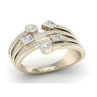 5 8 ct tdw gyémánt 10k sárga arany divat gyűrű
