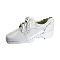 Óra COMFORT Cherie Női széles szélességű bőr Csipke-up Oxford cipő fehér 5.5