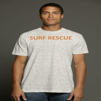 Surf Rescue Tri-Blend póló-zabliszt Triblend narancssárga nyomtatással, xl