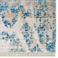 Rugsotic szőnyegek gép szőtt Crossweave, Keleti Poliészter futófelület szőnyeg, elefántcsont, kék, 2'6x9'10