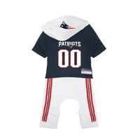 Háziállatok Első NFL Új -Anglia Patriots Team Uniform Onesi pizsama ruhák kutyák és macskák számára - Engedélyezett,