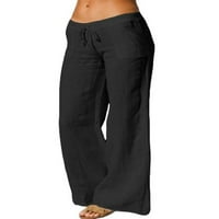 Női sport nadrág zsinórral Flare nadrág egyszínű nadrág strand sima fekete 5XL