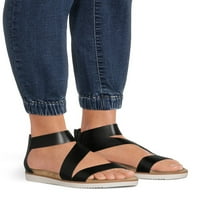 Idő és a Tru Női Strappy Comfort Sandals - széles szélesség elérhető