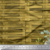 Soimoi zöld Moss Georgette Fabric Check, levelek & Virágmintás Szövet az udvaron széles
