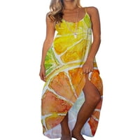 Avamo alkalmi spagetti pántok nyári Sundress Női aszimmetrikus Boho Maxi ruhák ujjatlan Cami hosszú ruha