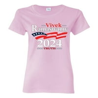 Vad Bobby Vivek Ramaswamy Igazság Kampány Amerikai Zászló Igazság Politikai Nők Grafikus Póló, Világos Rózsaszín, Kicsi