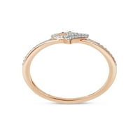 Imperial 1 8ct TDW Diamond Crown Heart Ring 10K rózsa aranyban