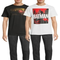A Batman Movie férfi és nagy férfi grafikus pólók poszter és film még mindig, 2-csomag, S-3XL méretű