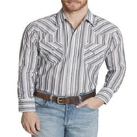 Ely Cattleman férfi hosszú ujjú nyugati csíkos ing magas méret