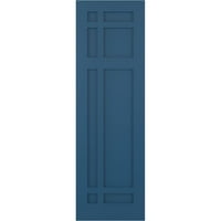 Ekena Millwork 18 W 32 H True Fit PVC San Juan Capistrano misszió stílusú rögzített redőnyök, Kék Kék
