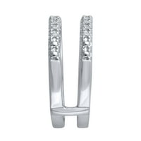 Carat T.W. Brilliance Fine Jewelry Diamond Enhancer gyűrű 10 kt fehér aranyban, 8. méret