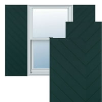 Ekena Millwork 12 W 27 H True Fit PVC átlós slat modern stílusú rögzített redőnyök, termálzöld