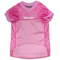 Háziállatok Első NFL Dallas Cowboys Pink Jersey kutyák és macskák számára, engedéllyel rendelkező labdarúgó mezek -