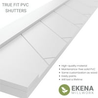 Ekena Millwork 12 W 60 H True Fit PVC Egyetlen Panel Heringbone Modern stílusú rögzített redőnyök, termálzöld