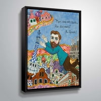 Artwall Gaudi Barselona, ​​Galéria csomagolt úszókeretű vászon, Holly Wojahn